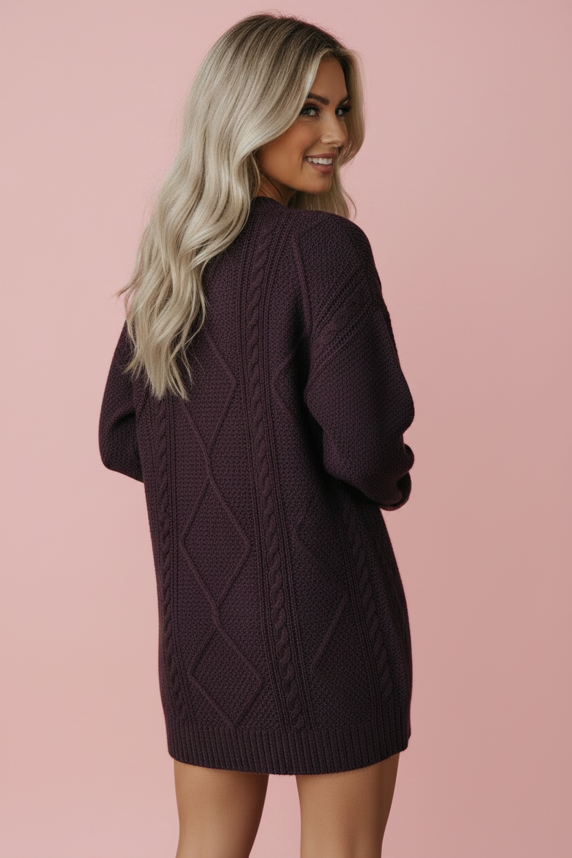 Plum Perfect Sweater Dress