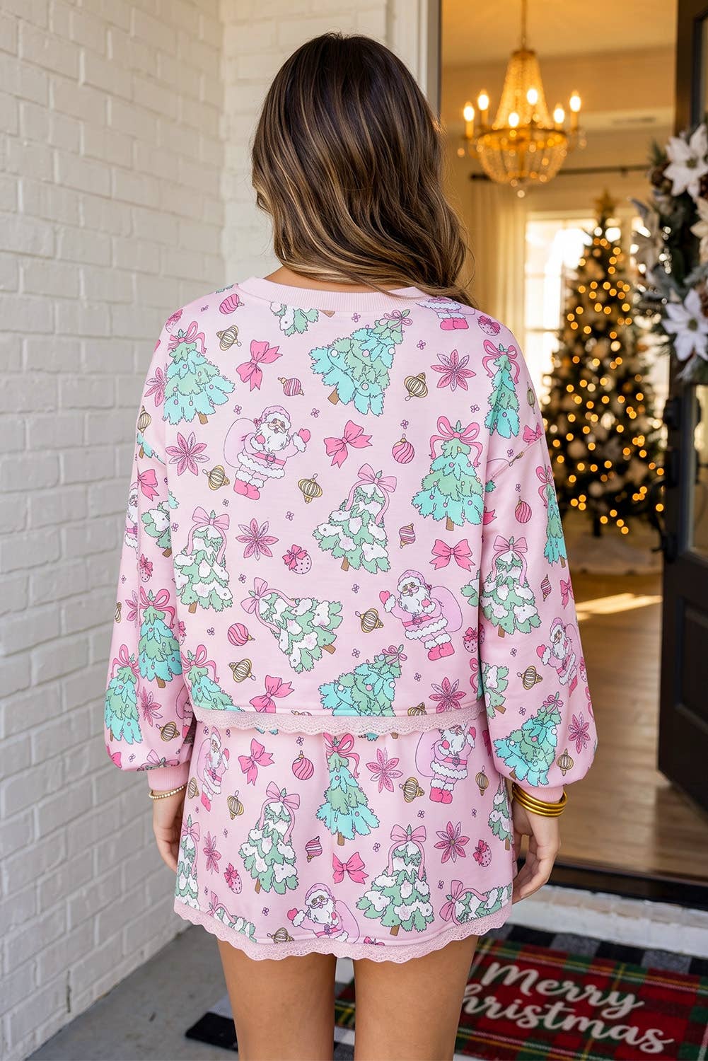 Pink Merry Moments Skirt Set